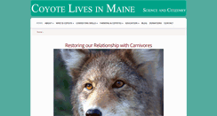 Desktop Screenshot of coyotelivesinmaine.com