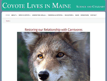 Tablet Screenshot of coyotelivesinmaine.com